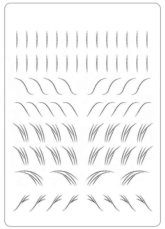 Custom LOGO Shading Outline Pad Ombre Powder Brow Shape Nano Hair Stroke Brows Pmu Latex Double Side Practice Skin for Eyebrows