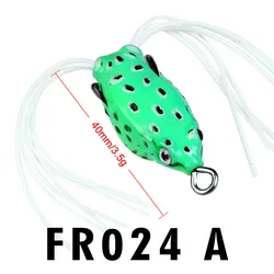 Frog Lure Ray Topwater Fishing Crankbait Lures Artificial Soft Bait 40MM 3.5G Soft Tube Bait For Bass
