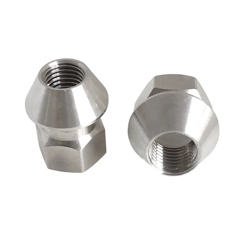 Hexagonal 12 point gold fired blue rainbow anodized M12x1.5 M14x1.5 30mm Gr5 titanium alloy wheel lug nuts