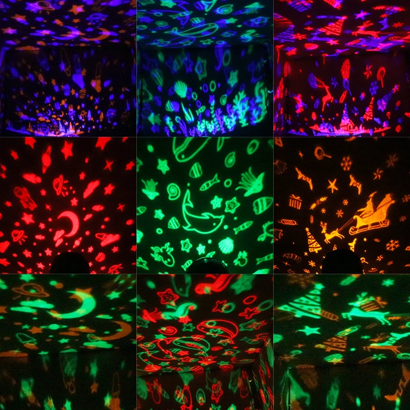 Christmas decorations Projector lights sound Activity Night Light remote control Star Lighting Room Color Design Disco Ball