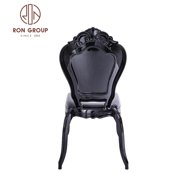 wholesale cheap price hotel banquet furniture dining seat resin black chairs for events