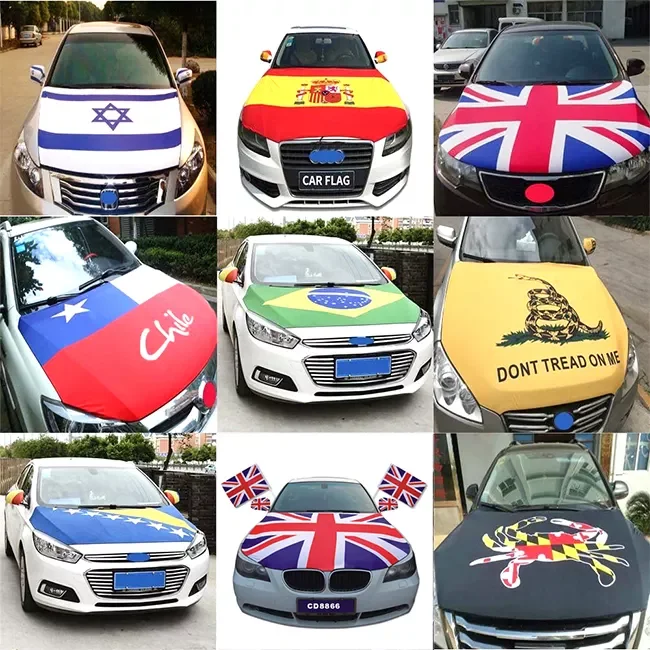High quality custom soccer car mirror cover  Qatar  Denmark mirror flag Danish flag mirror covers