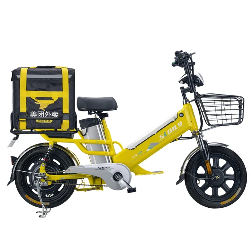 Manufacturer China Double Battery Electric Bicycle 350W Brushless Gearless Motor 16 Inch Electric Bike