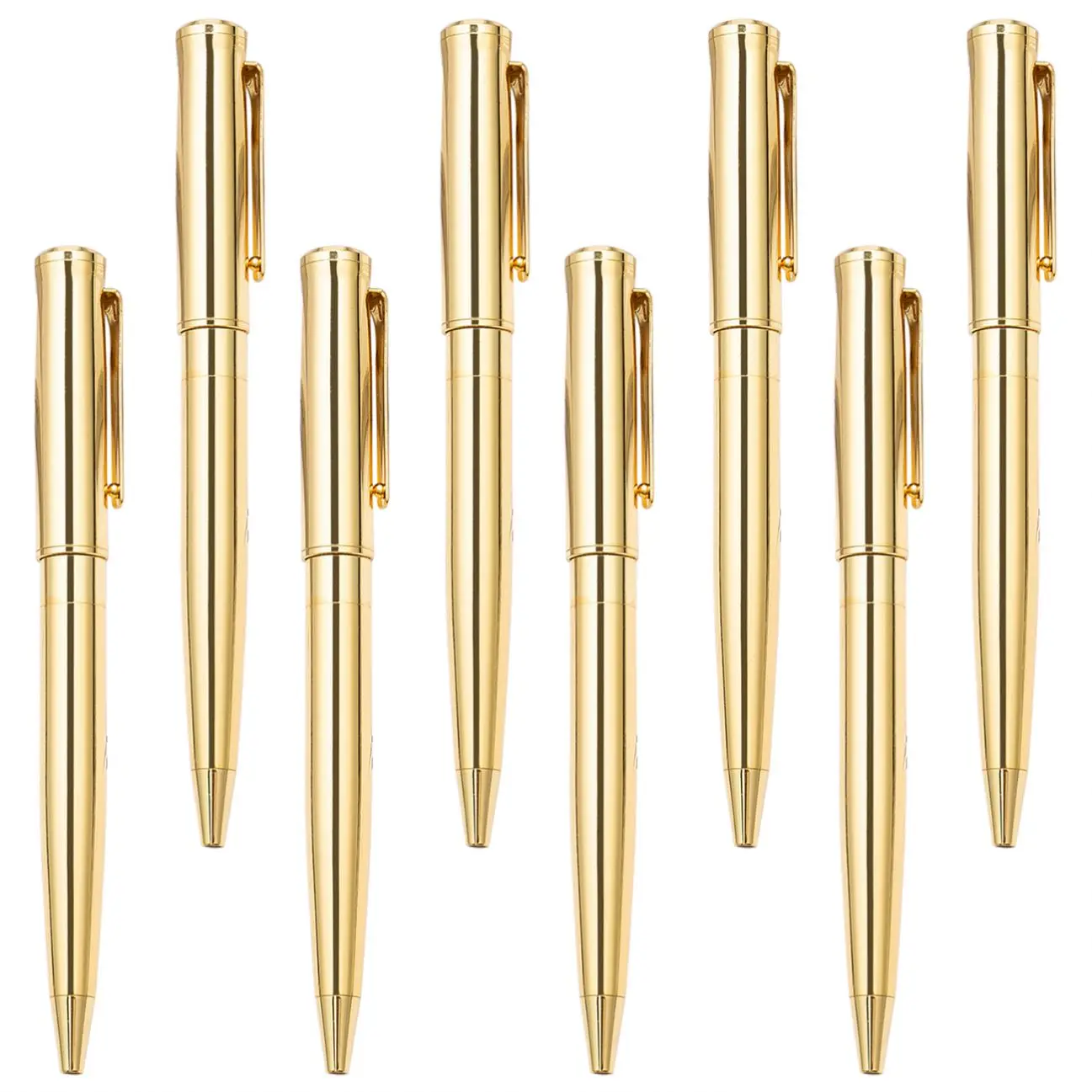 Оптовая продажа с фабрики, металлические шариковые ручки, высококачественные черные чернила, стержни для офиса, розовые, золотые Настольные принадлежности с пользовательским логотипом