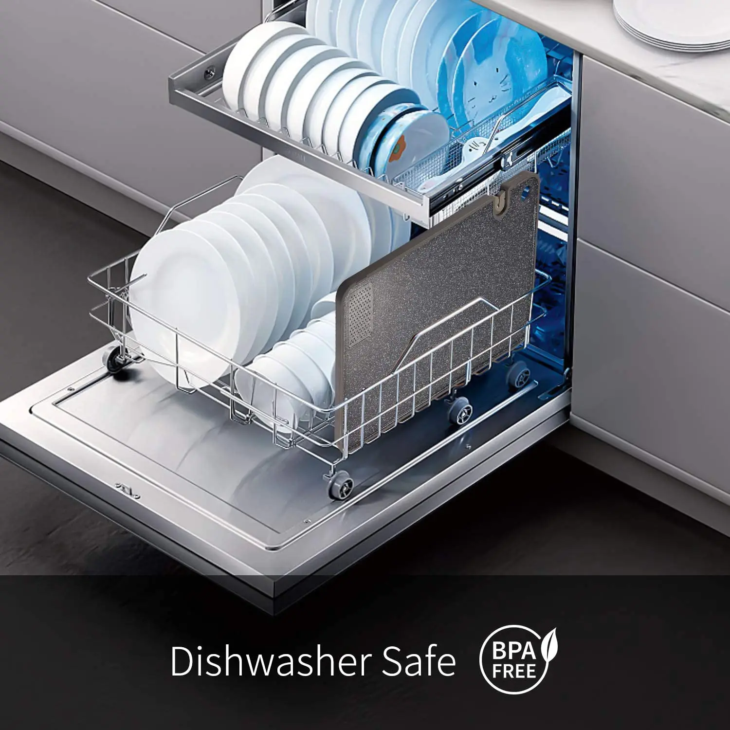 Best Amazon Walmart Selling OPD PP Material Designs Butcher Tea Coffee Service Display Tray Dishwasher Safe Cutting Board Gifts