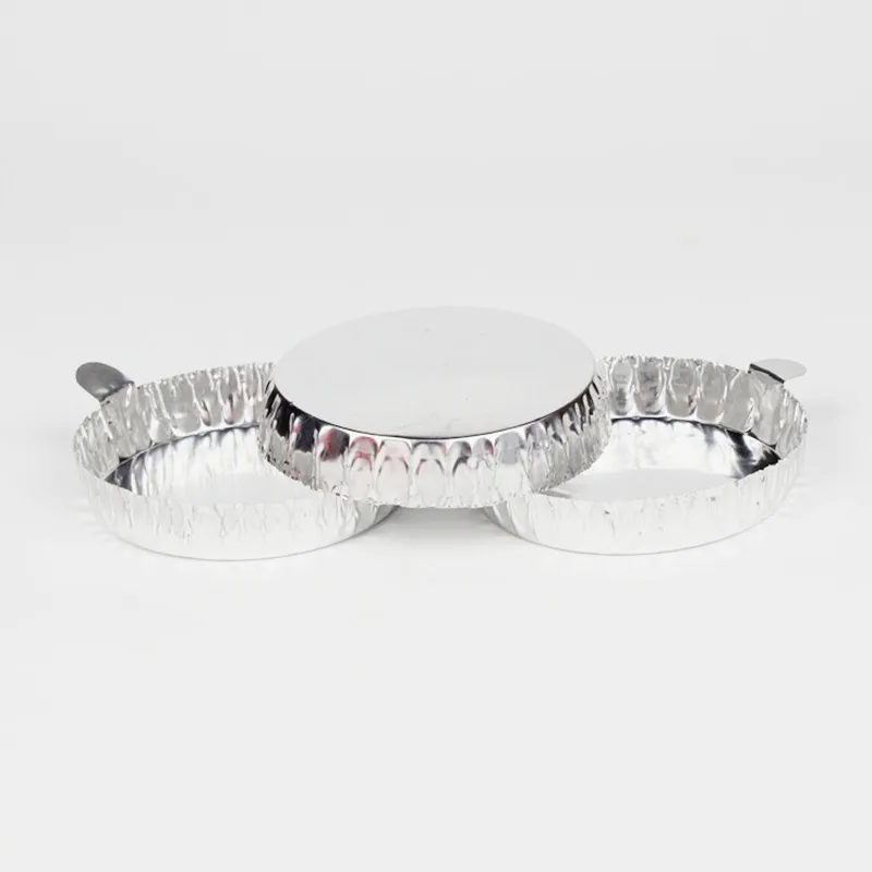 Round Aluminum Container Bakery Food Packing Pudding Cheese Containers Aluminum Foil Baking Cups With Clear Lid