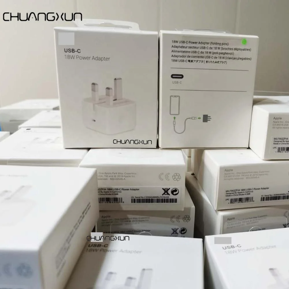  Оригинальная 18 Вт PD3.0 быстро USB-C адаптер питания зарядное устройство великобританская настенная USB для iphone11pro макс 3 штыря складного типа