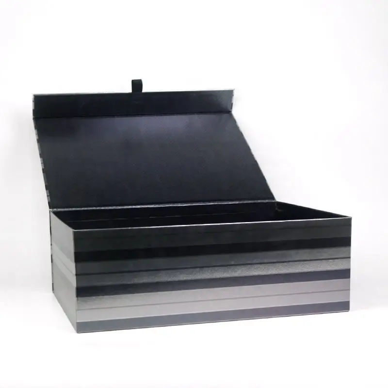 Large High-end Low MOQ Custom Logo Sliver Cardboard Printing Paper Gift Boxes Packaging