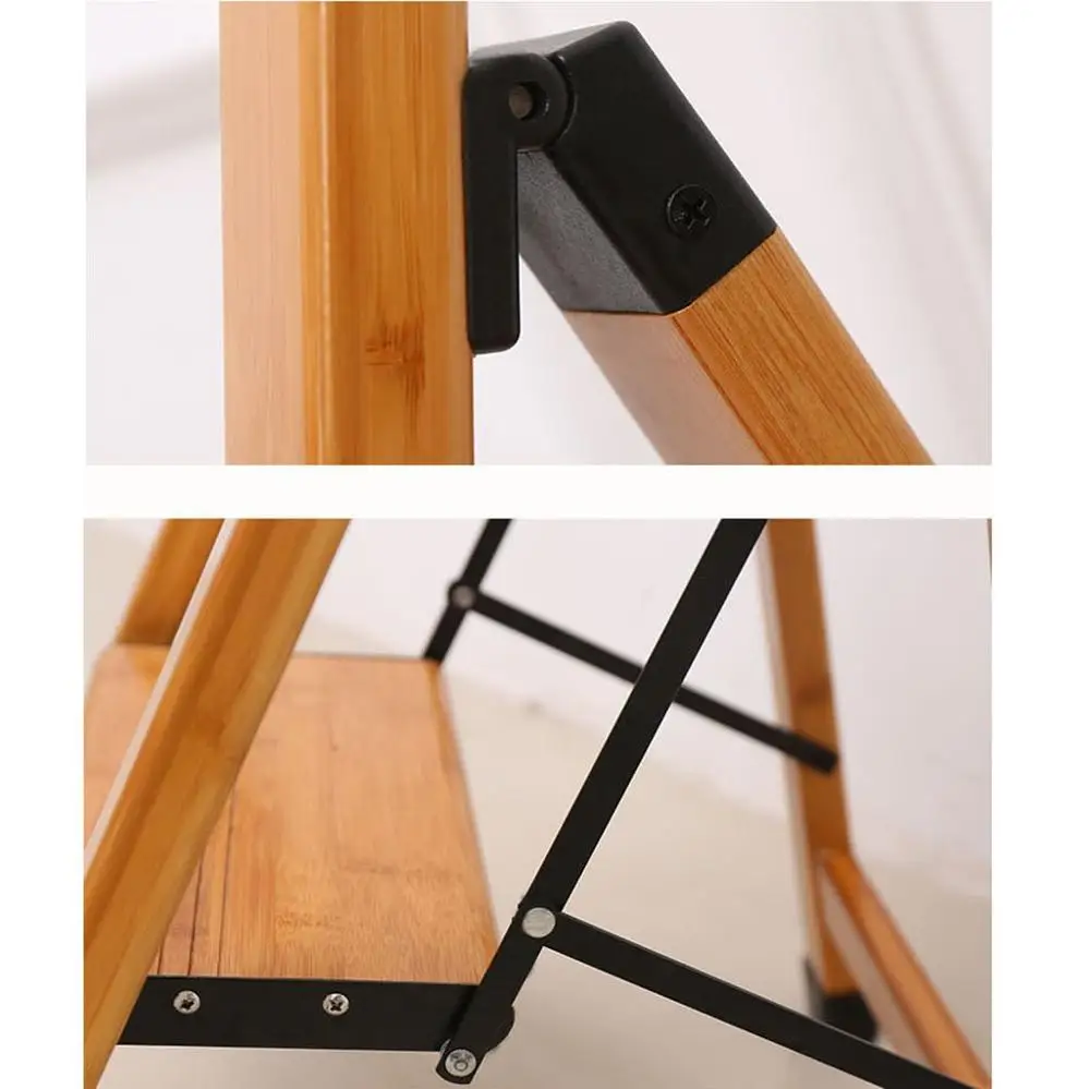 Bamboo Multifunction Ascend Small Ladder Stool Double Step Stool Bamboo Folding Ladder Stair Chair Household