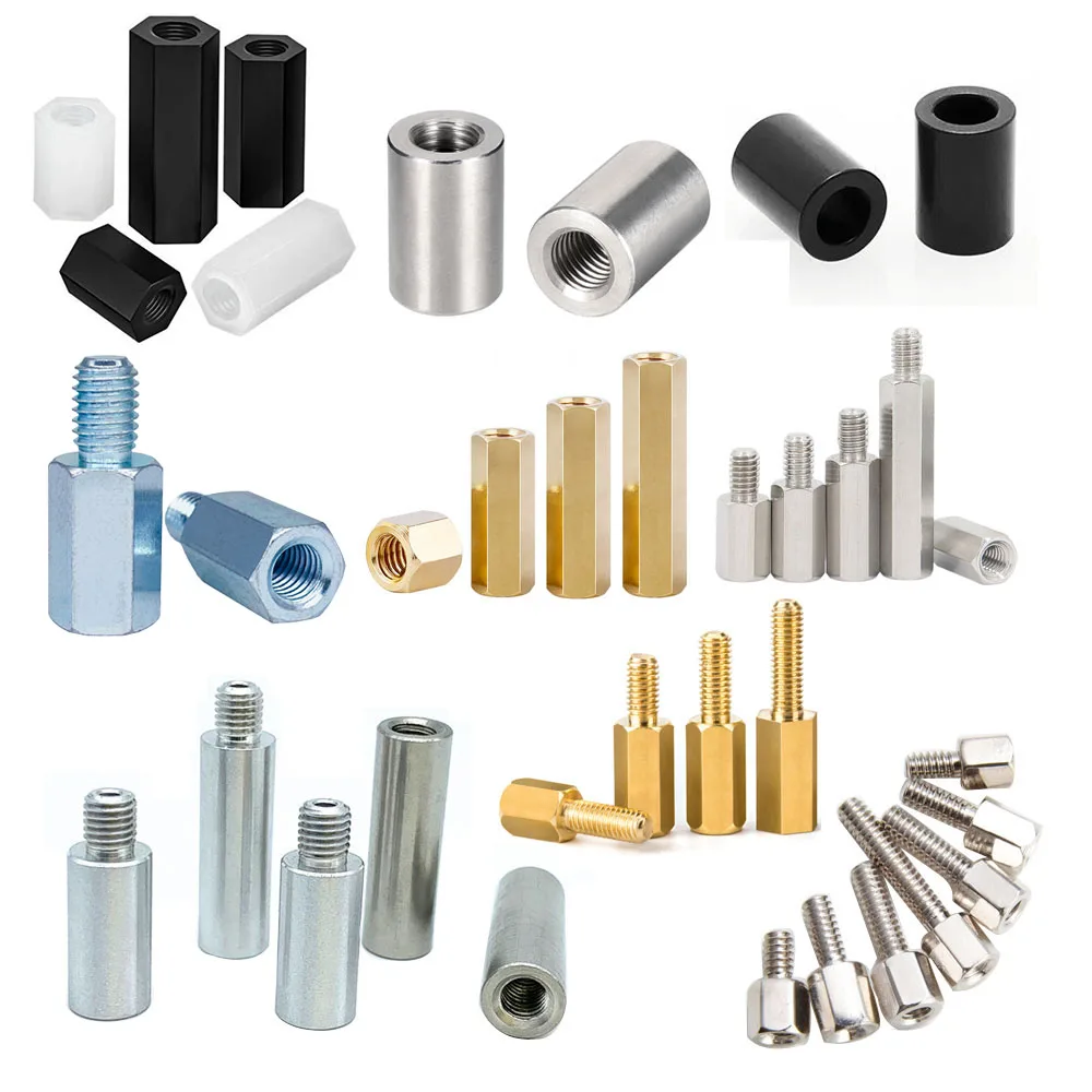 Custom m1 m2 m2.5 m3 Gold White Black Pcb Round Hex Nylon Aluminum Pcb Brass Stainless Steel Standoff Spacer