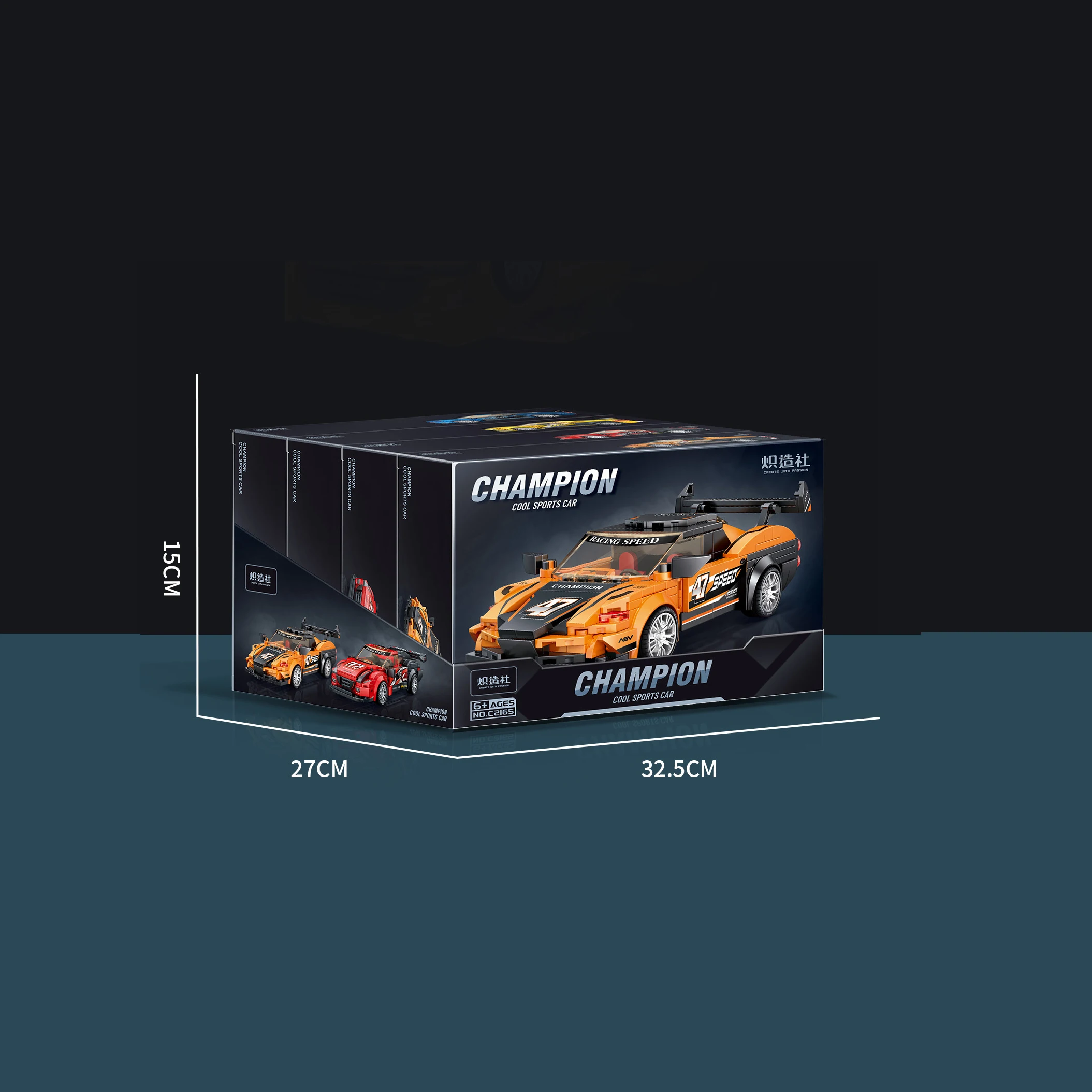 Factory diy sports racing vehicle toy building block kits bricks sets pull back famous car model for kid