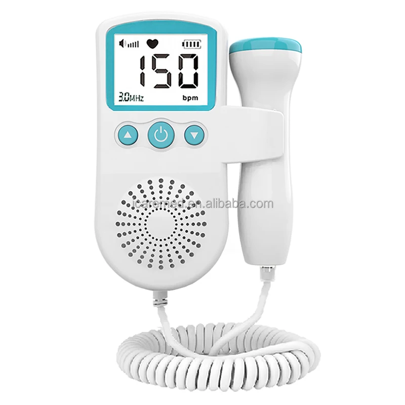 High quality Pregnancy Customized Portable Doppler Fetal Heart Rate Monitor bog screen For Home Use Baby Heartbeat Monitor