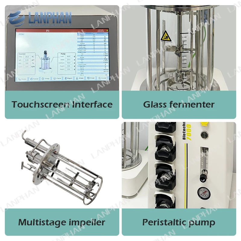 Bench Top Bioreactor Fermenters And Bioreactors Automatic Plant Cell Culture Lab Scale