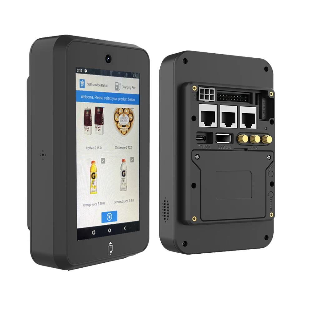 Contactless Mobile Payments Terminal Ticketing Self-checkout Ruggedised Outdoor Waterproof Kiosk Embedded POS CM30