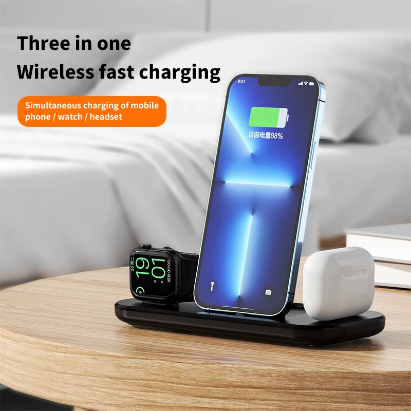 New Product Mobile Phone 3 In 1 or 4 in 1 Magnetic 15W 10W Qi Fast Wholesale Best Wireless Charger Lamp Stand