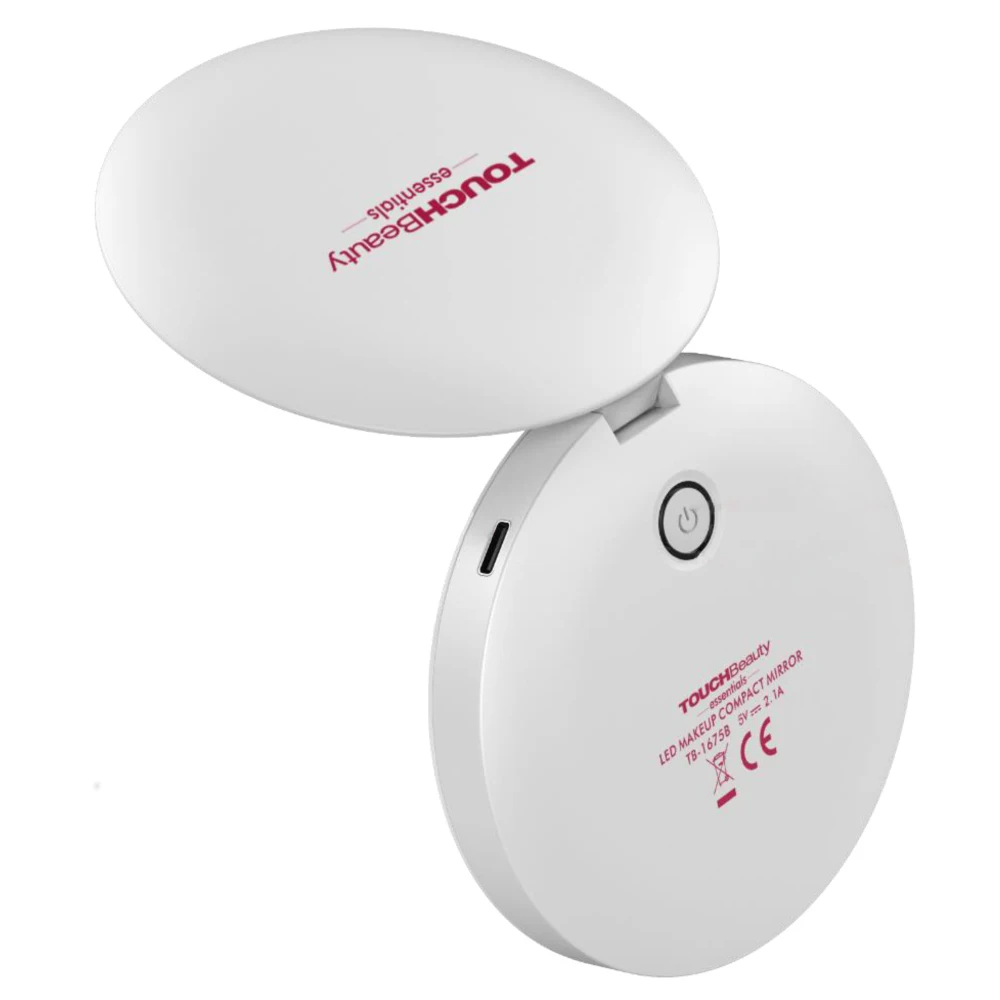 TOUCHBeauty 1X 2X увеличительное зеркало для дома и путешествий Led coemtic с дополнительным внешним аккумулятором 3000 мА/ч TB-1675B