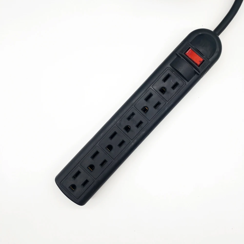 US Type 6 Outlets Surge Protector Power Strip