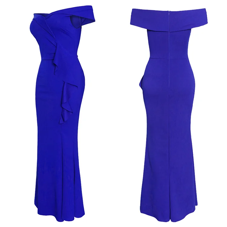 African  Split Elegant Blue Green Wine Red Long Wedding Bridesmaid Dresses Cheap African Bridesmaid Dresses