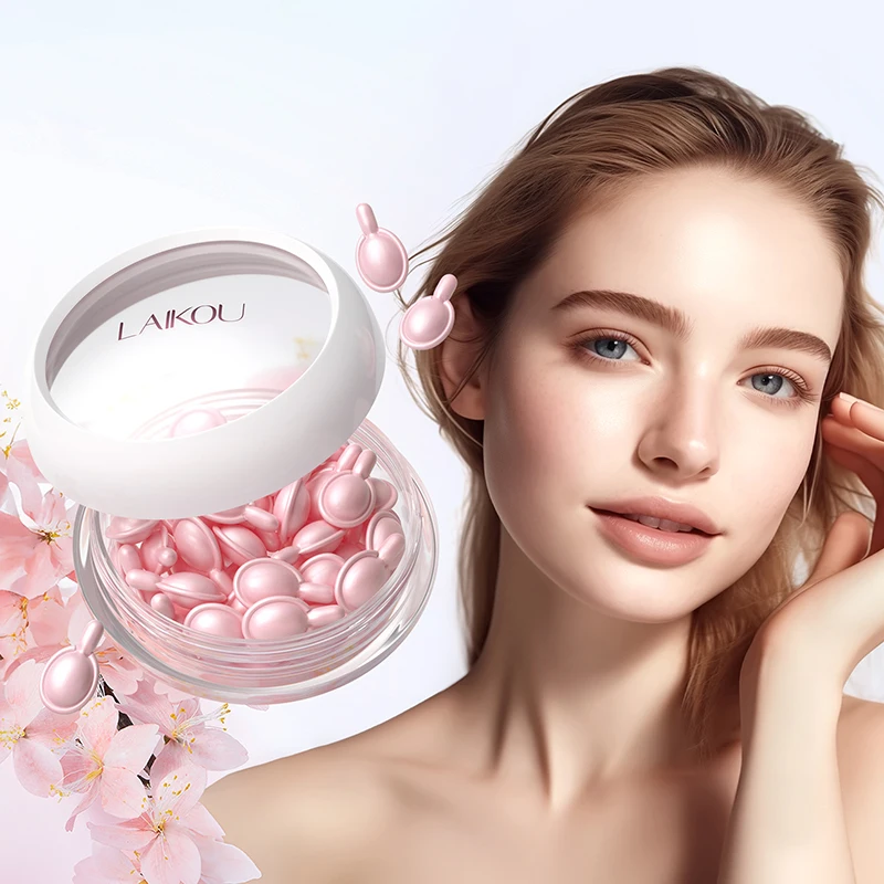 Pore Shrinking Liquid Face Treatment Japan Sakura Vitamin C Serum Capsules for Skin