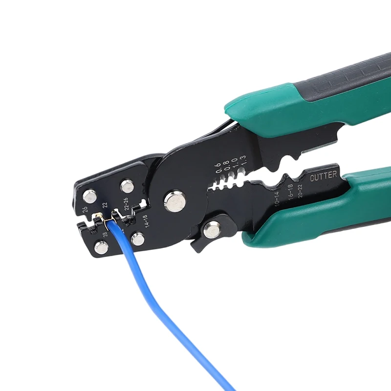 Mini 170mm HS-202B Tool Pliers steel pipe Cold Press Clamp Wiring Terminal Cutters Telephone Plug Crimping Pliers