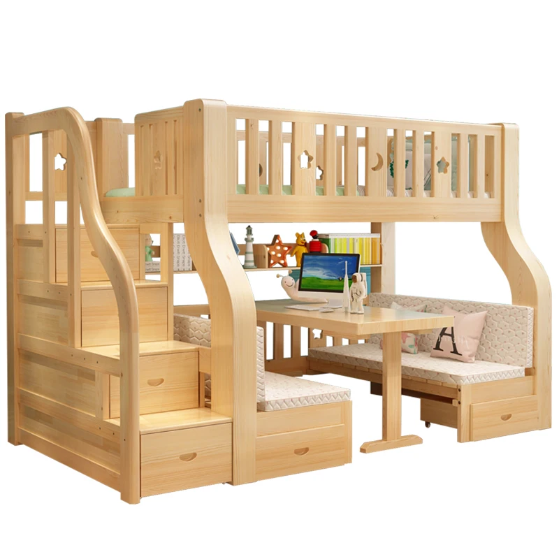 
Adult Double Kids Multifunction Muebles Loft Bunk Bed With Desk And Slide 