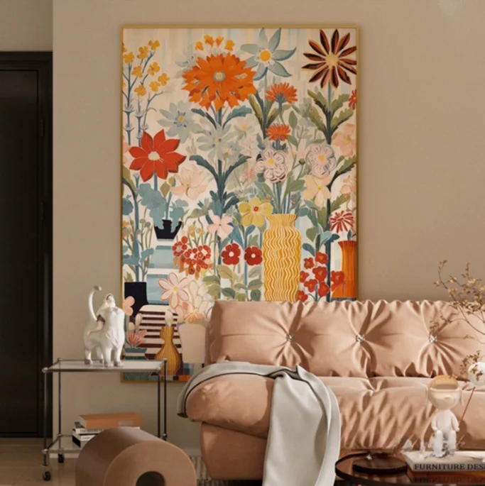 BIGIMAGE Custom OEM Canvas Paintings Green Plants Leaf Floral Prints Nordic Style Metal Wall Hanging Ornaments Home Decoration