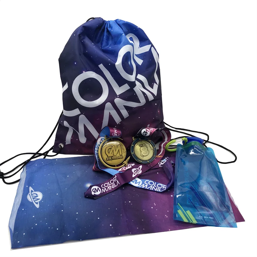  Custom logo canvas bag gym silk satin plastic sublimation waterproof large breathable sports drawstring
