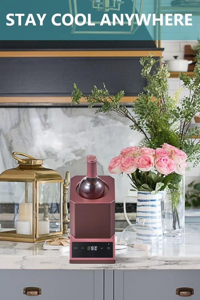 Portable Wine Bottle Chiller Iceless Wine Cooler Kitchen Bar Wine Cellar