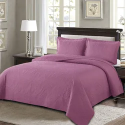 Colchas Para Cama OEM ODM 3 Psc Set Prewashed Durable Plain King Chinese Quilts Bedding Bedspreads