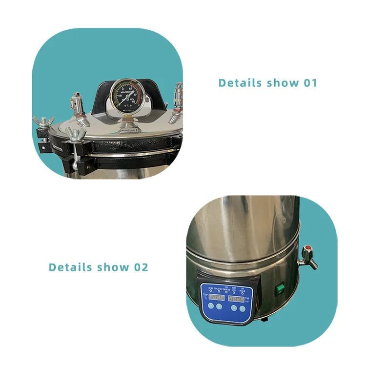 High quality YX280AD+ stainless steel 18L Portable steam autoclave sterilizer
