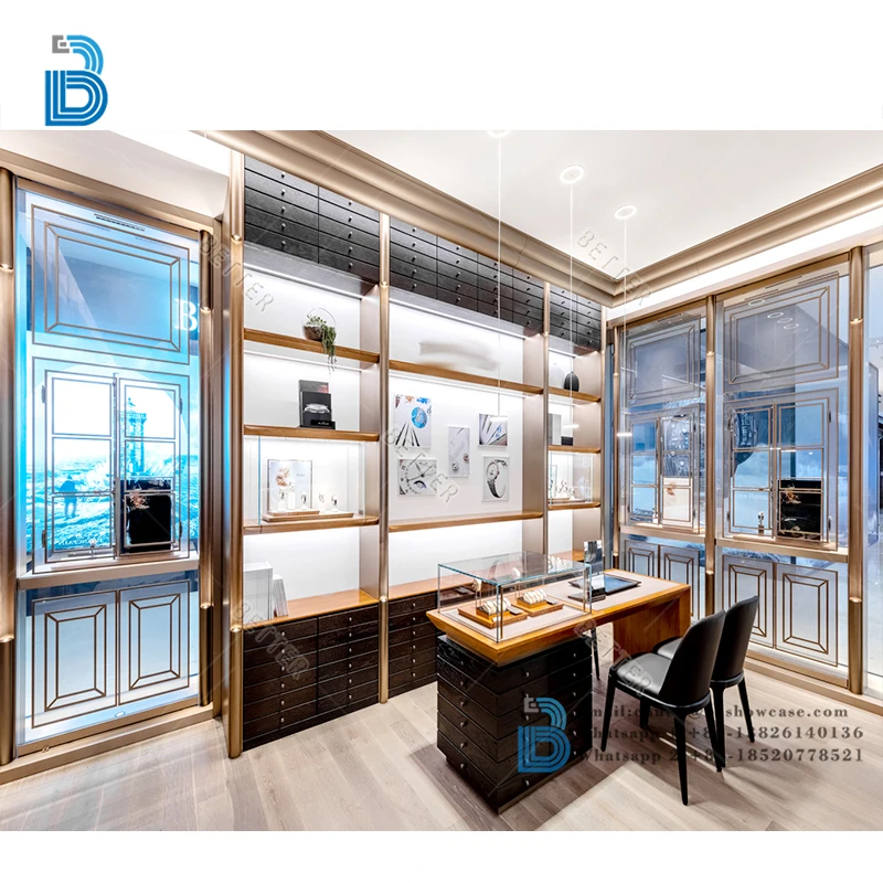 Customized High End Display Cabinets Display Counter Modern Watch Showcase
