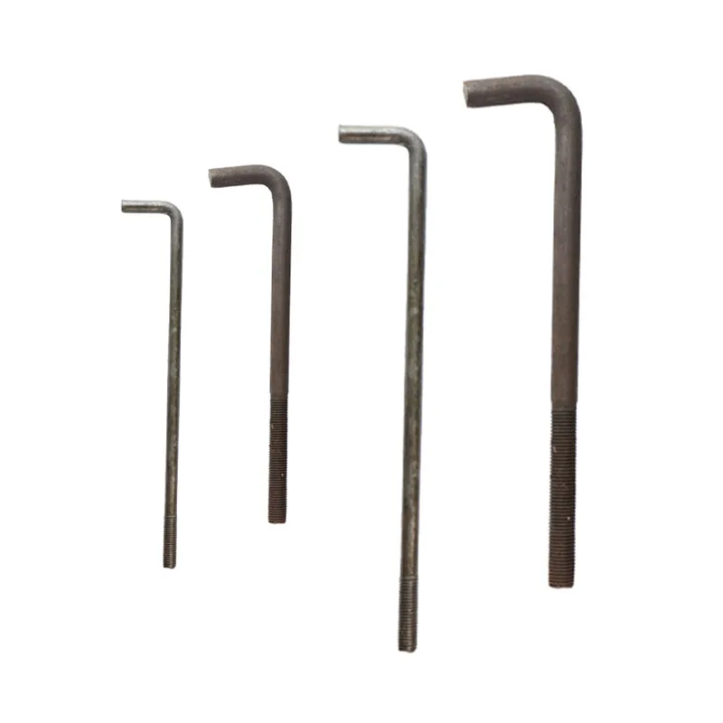 Carbon Steel Bolts And Nuts And Screws Threaded J Hook Bolt For Roofing Sheets Concrete Foundations
