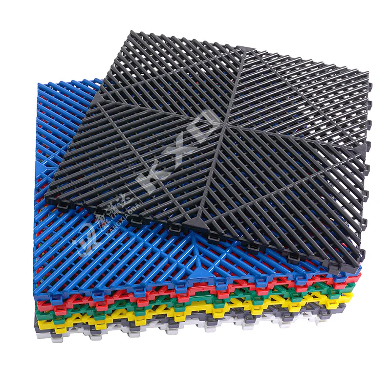 Non-slip Interlocking Garage Floor Tiles Plastic Pp Drainage Mats For Basement Swimming Pool Car Parking
