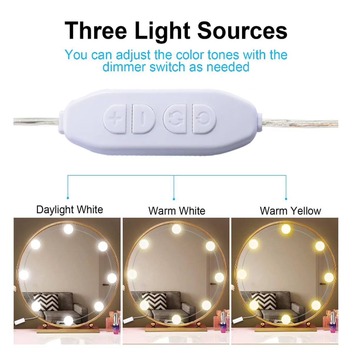 Dressing table make up mirror Hollywood mirror LED bulb