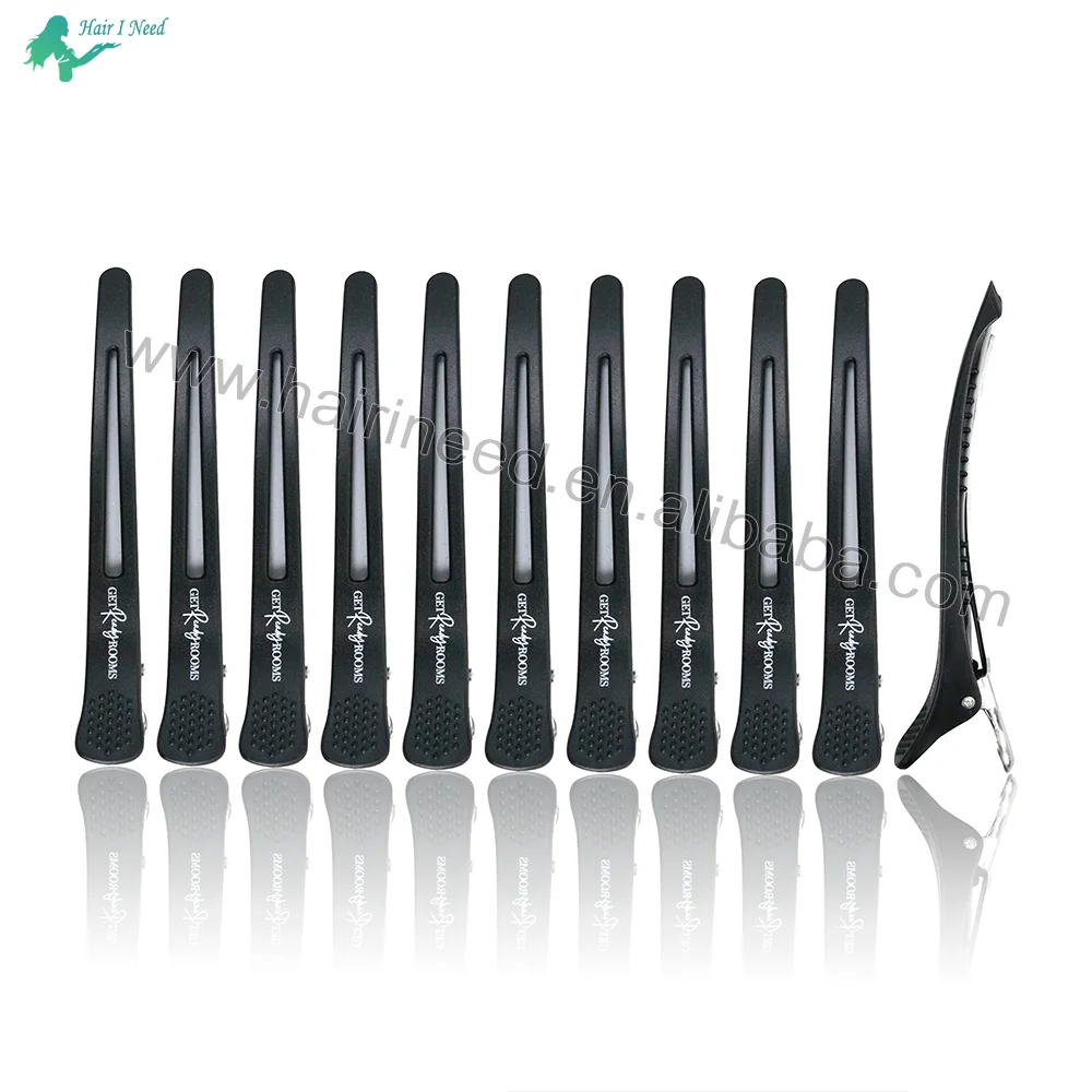 6Pc/set Home Holding Hair Styling Clip Flat Hair Clips Pro Salon Hairdressing Cutting Hairpin Styling Accessories with Logo