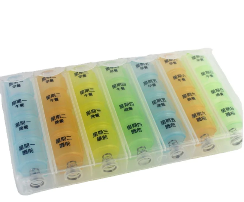 High Quality Medical Box For 21Days 21 Compartment Plastic Medicine Pill Organizer 3 Week Pill Box