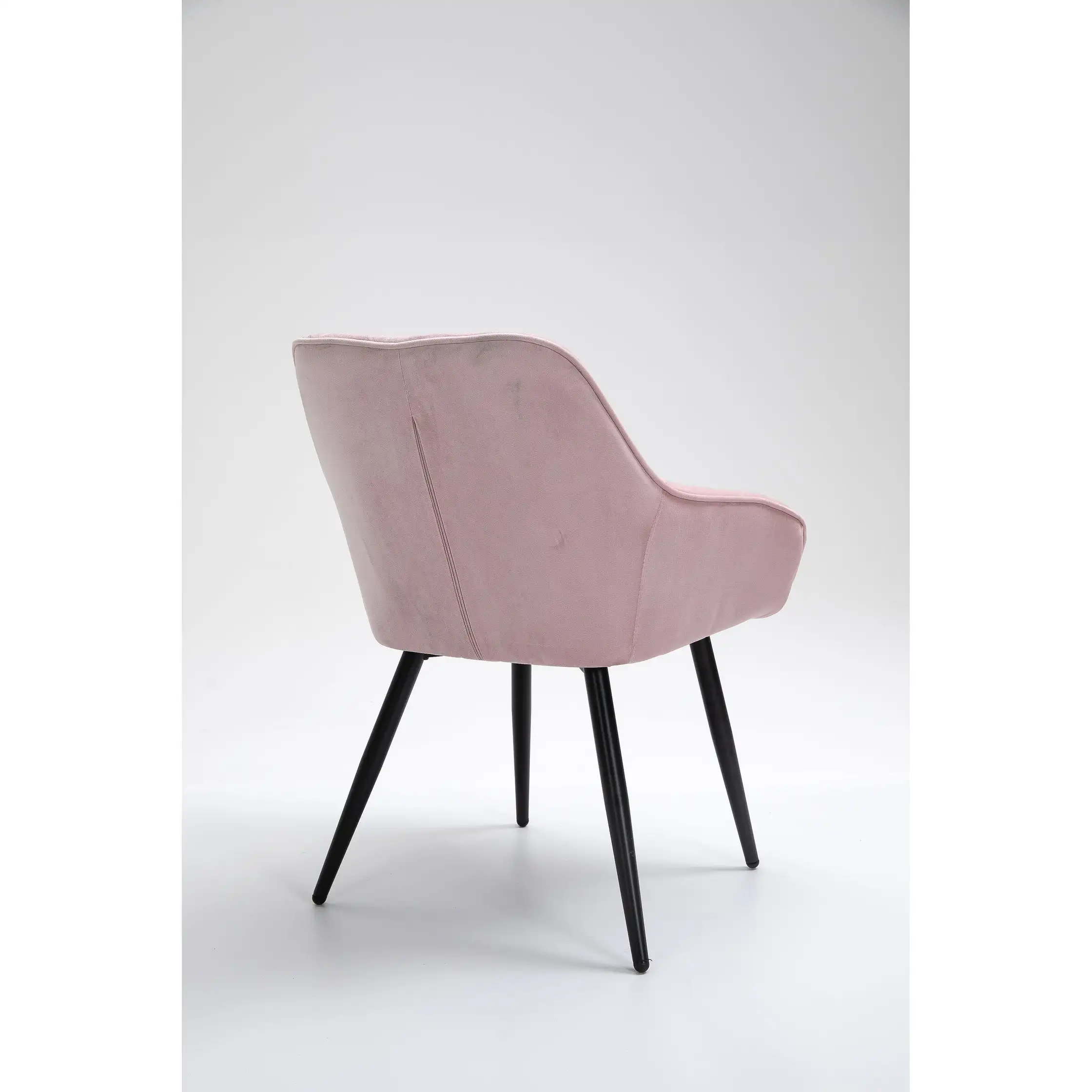 
Top quality indian free sample Nordic Fabric Dining Room Chairs With Black Powder Coating Metal Legs 