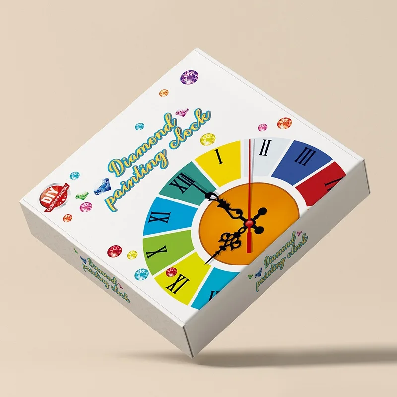 New creative DIY diamond painting hand-paste diamond wall clock Vintage Copper Living room Decoration Clock