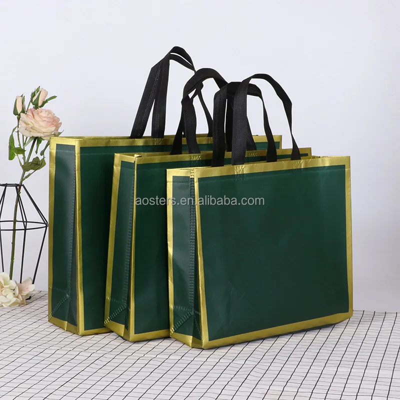 Gift shopping bag laminated fabric non woven grocery bag non woven bag custom logo