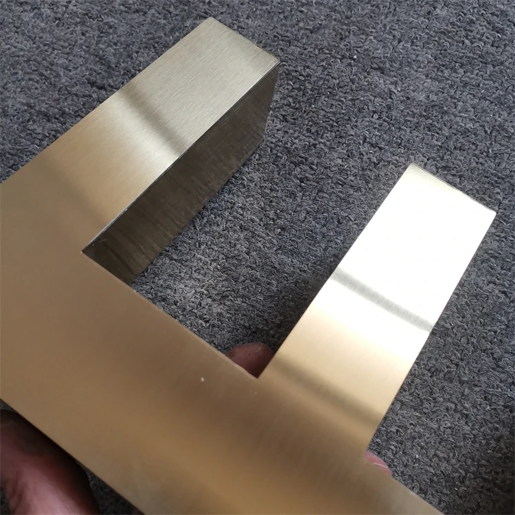 Custom 3D Metal Letter Signs Stainless Steel Metal Wall Sign 3D Letters Alphabet Shop Outdoor Letter Signage