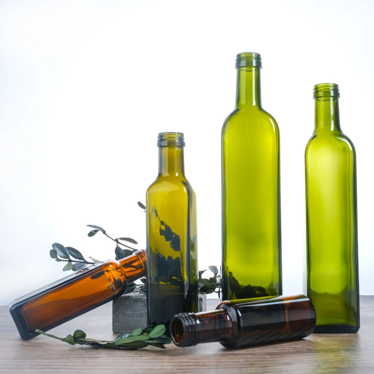 Factory Price 100Ml Green Clear  Olive Oil   Bottle With Plastic Insert