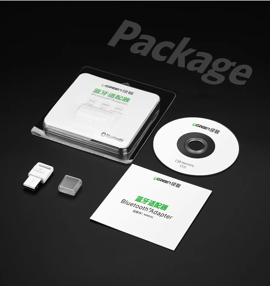  Оптовая Продажа Ugreen USB BT адаптер-ключ 5 0 Bluetoothed музыкальный аудио приемник передатчик для ПК компьютерный динамик беспроводная