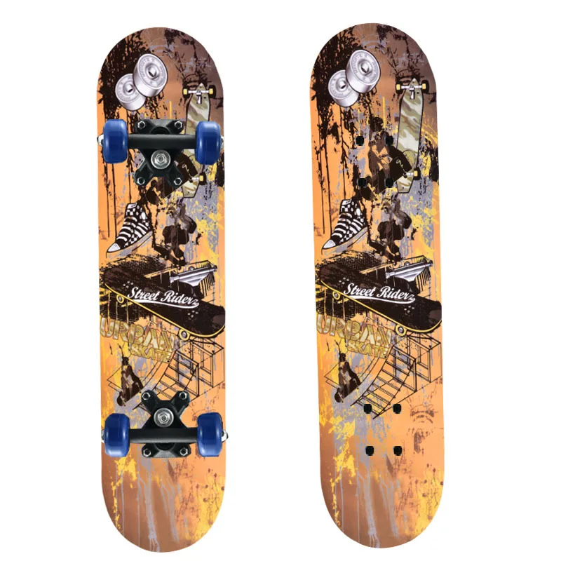Kids Beginner Skateboard Learn Skateboarding in Style Mini Wooden Cruiser Board with Cool Graphics Lightweight Safe Durable