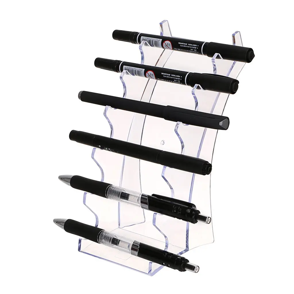 Clear Acrylic Pen Holder Display Stand Clear Makeup Brush Rack Organizer Holder for  Nail Brush Hot Sale