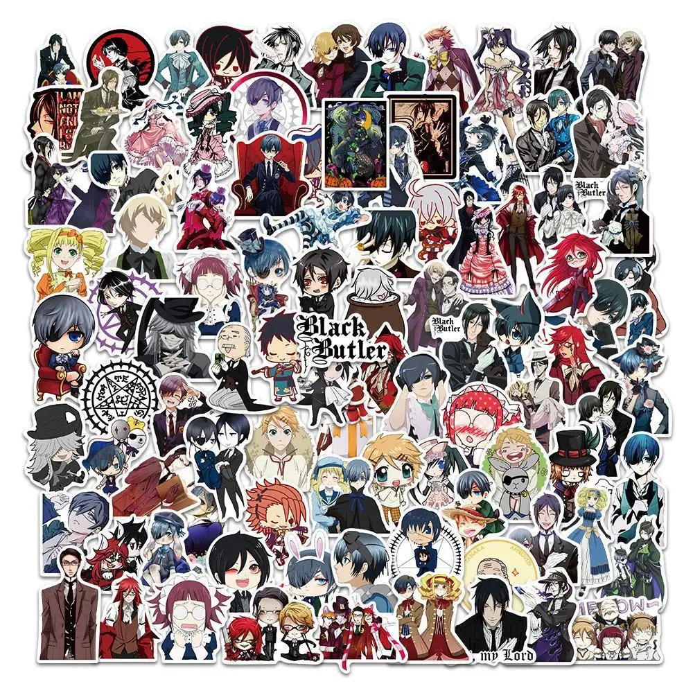 50 Styles 100PCS Berserk Goku Luffy Demon Slayer Jujutsu Kaisen Academia Genshin Impact Blue Lock Uzumaki Frieren Anime Stickers