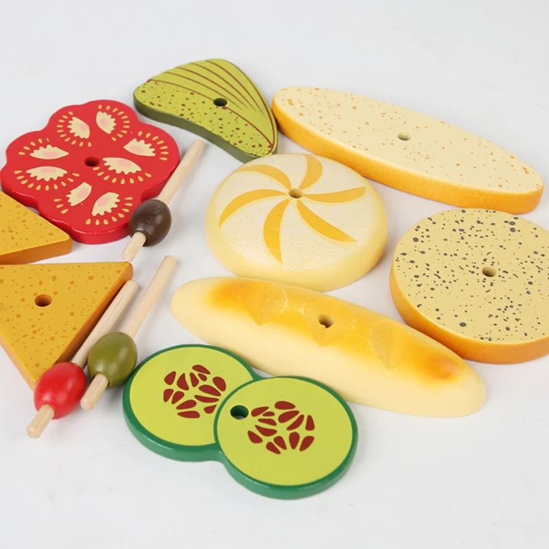 Customizable Wooden Mesh Picnic Basket with Hamburg French Fries Ice Cream Foldable Factory Design Unisex Purse Basket