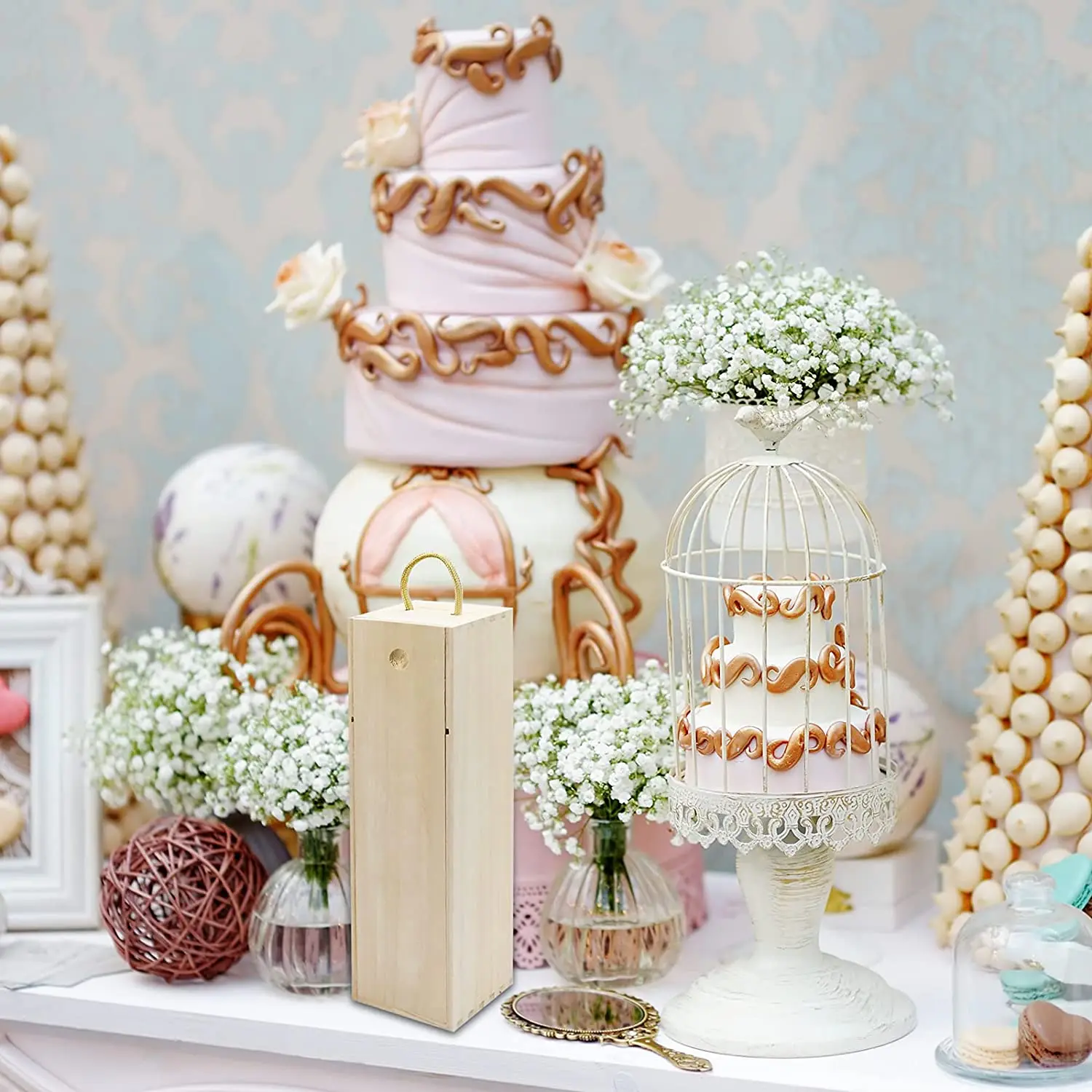 Wholesale Wooden Wine Box Single Wood Wine Bottle Storage Gift Box with Handle