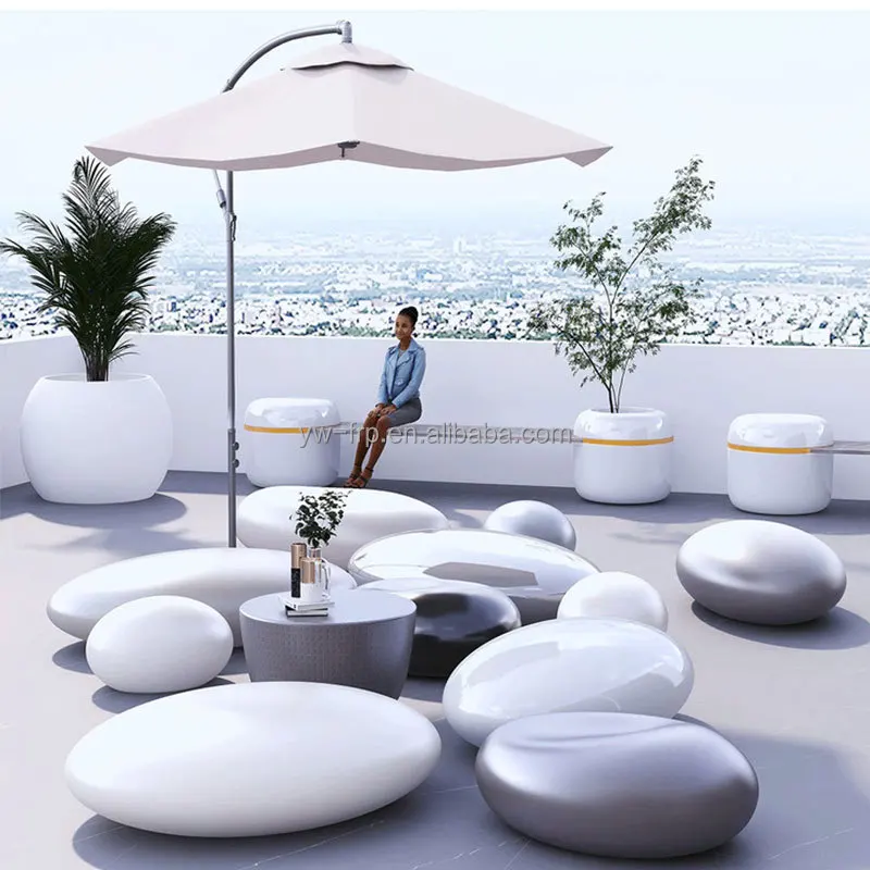 Seater Armless Airport Waiting Public Chair Fiberglass Cobble Seat for Public