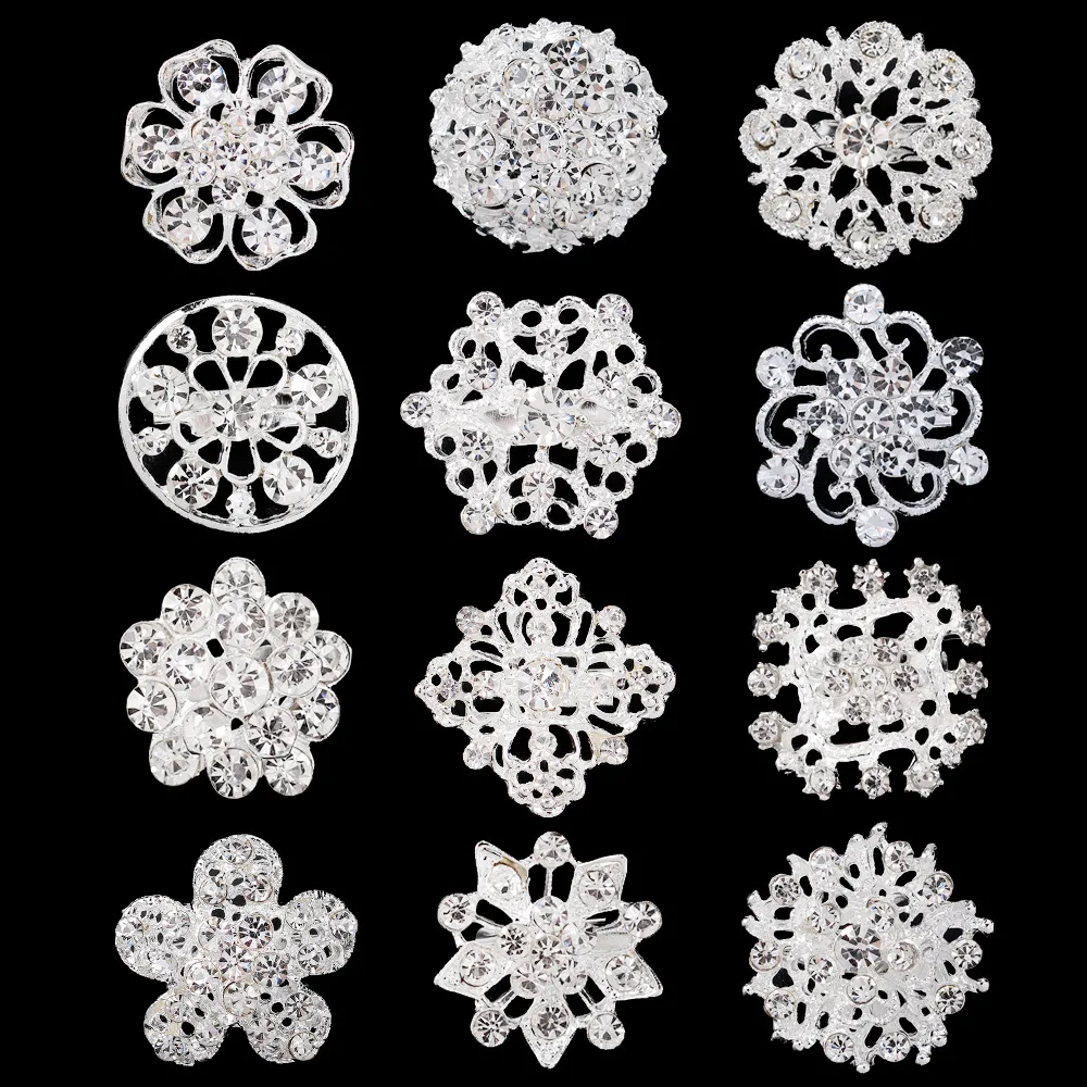 Hot Sale Pearl Pin Brooch Wholesale Custom Flower color Brooch Pin Set Wholesale Crystal Women Brooches Accessories
