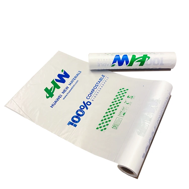 Biodegradable Flat Roll Vegetable Shopping Bag Micro Perforated Compostable Vegetable Produce Bags On Roll